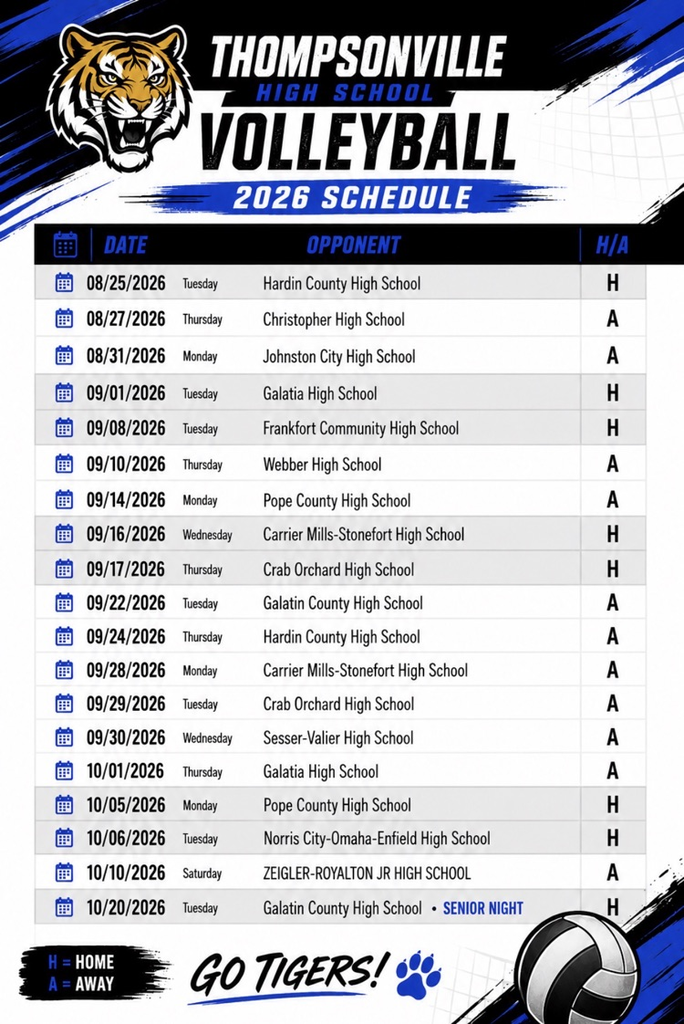 2026 Volleyball Schedule