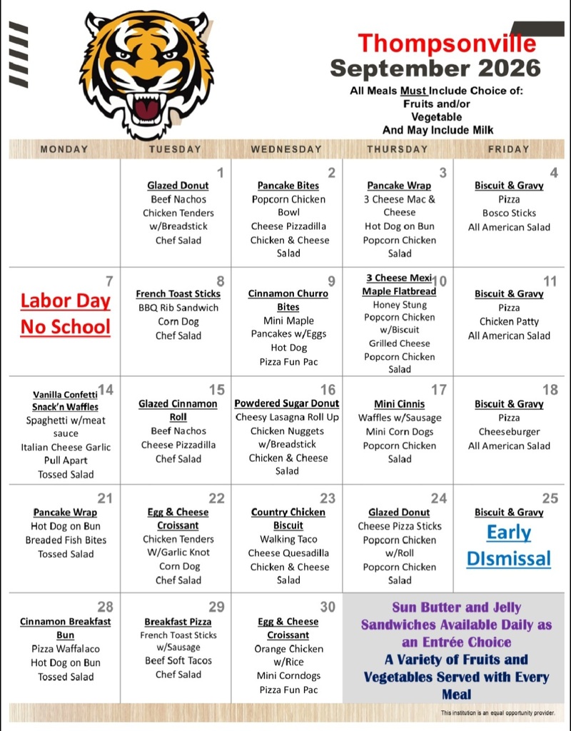 September Menu