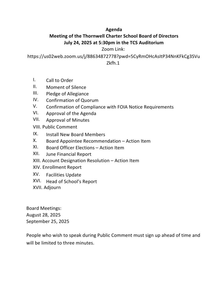 Board Agenda