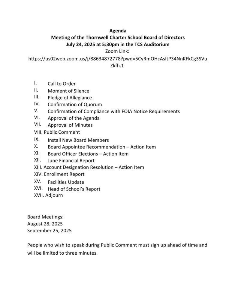 Board Agenda
