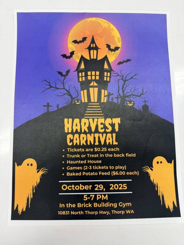 Harvest Carnival 10/29 5-7 pm