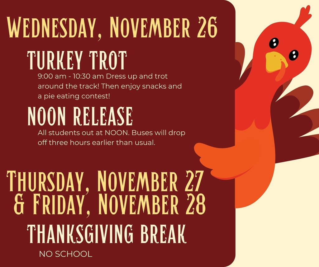 Turkey Trot, Noon Release, and Thanksgiving Break