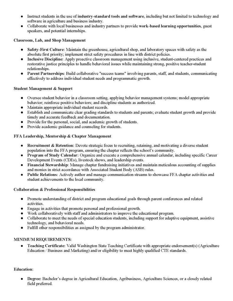 Long Term Substitute CTE Description