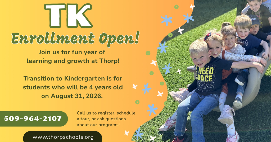 TK Enrollment, 4 by 8/31/2026, call 5099642107 for more information