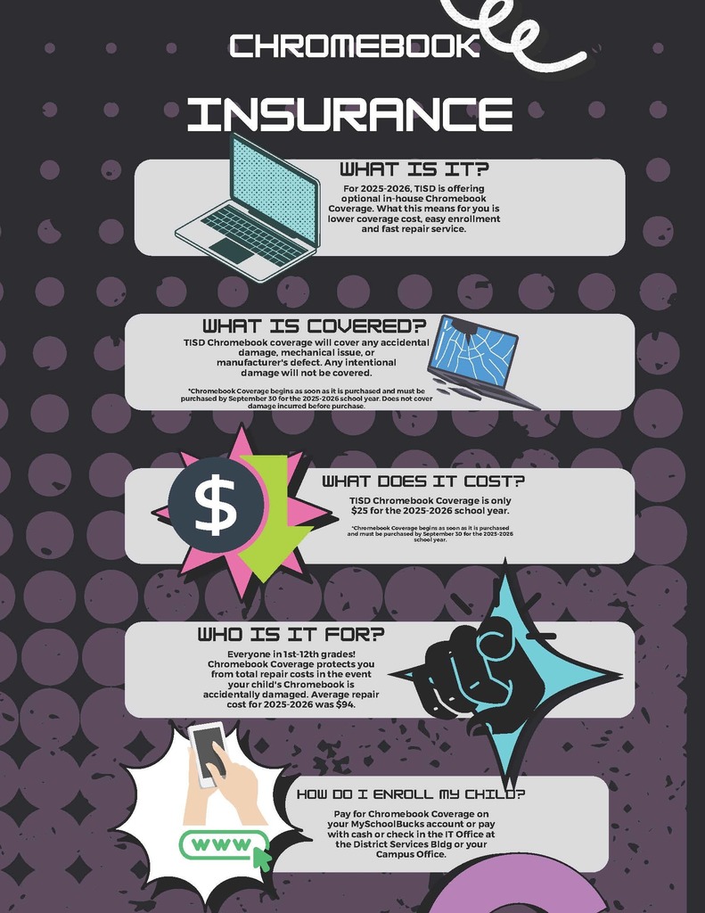 student Chromebook insurance flyer