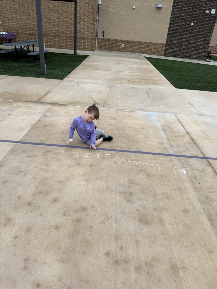 Kinder chalk day for ABC countdown! 