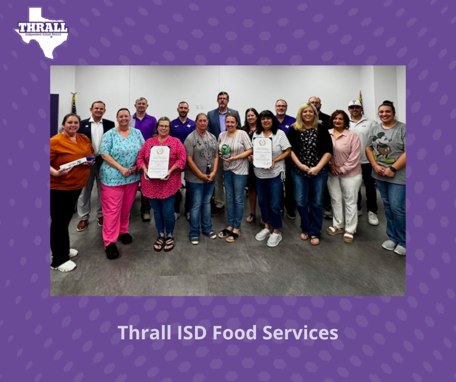 The team was recognized for earning the highest distinction, “Cream of the Crop,” in the Farm Fresh Challenge, which highlights efforts in incorporating fresh, locally sourced foods and engaging students in healthy eating. They were also recognized as a USDA Foods Challenge Awardee for effectively utilizing USDA foods to create nutritious meals, maximize resources, and reduce waste. Those recognized include: Elementary School: Gidgit Rodriguez Elem Lead, Kerry Rodriguez and Susan Rohlack Middle School: Ana Hernandez (not pictured) and Adriana Ruiz High School: Melissa Carranza Hs Lead, Jaime Dyer and Esther Granados District Food Service Manager: Mary Salazar District Food Service Director: Jeni Anders