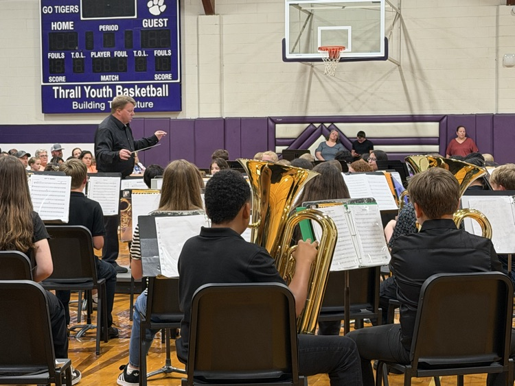Mr. Gist conducting 6th grade