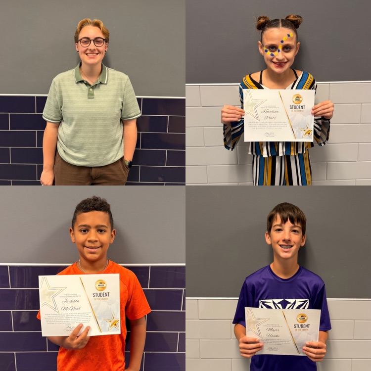 Congratulations to our TMS Students and Staff of the Month! These Tigers truly stand out! They exemplify outstanding character, positive leadership, and genuine enthusiasm and pride for representing Thrall Middle School!
