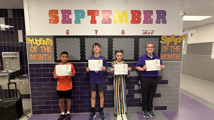 Congratulations to our TMS Students and Staff of the Month! These Tigers truly stand out! They exemplify outstanding character, positive leadership, and genuine enthusiasm and pride for representing Thrall Middle School!