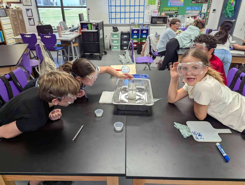 What happens when you mix different substances together? Our 6th graders investigated that question during their chemical reactions lab!  Students worked through a series of reactions, watched for evidence of change, and recorded what they observed along the way. A little mixing, a little measuring, and a lot of curiosity made for a great day in the science lab!