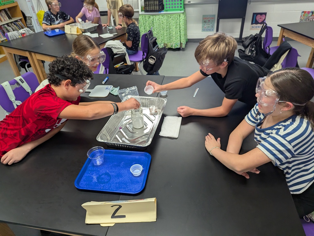 What happens when you mix different substances together? Our 6th graders investigated that question during their chemical reactions lab!  Students worked through a series of reactions, watched for evidence of change, and recorded what they observed along the way. A little mixing, a little measuring, and a lot of curiosity made for a great day in the science lab!