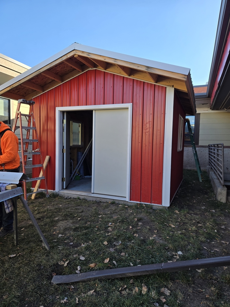 The Little Red Shed in the Patio Courryard will be the home of our FCS outdoor kitchen!