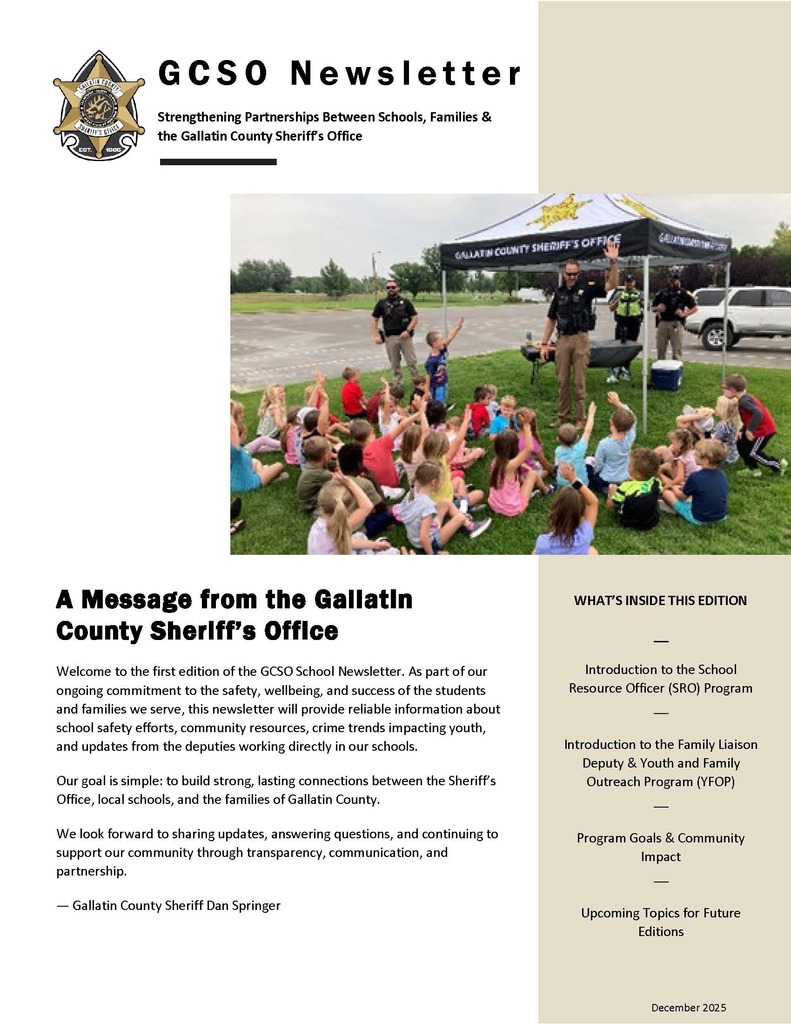 GCSO N e w s let t e r 1