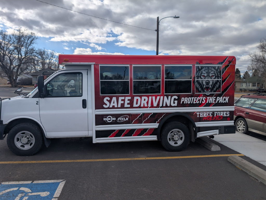 Just the cutest little bus in town.