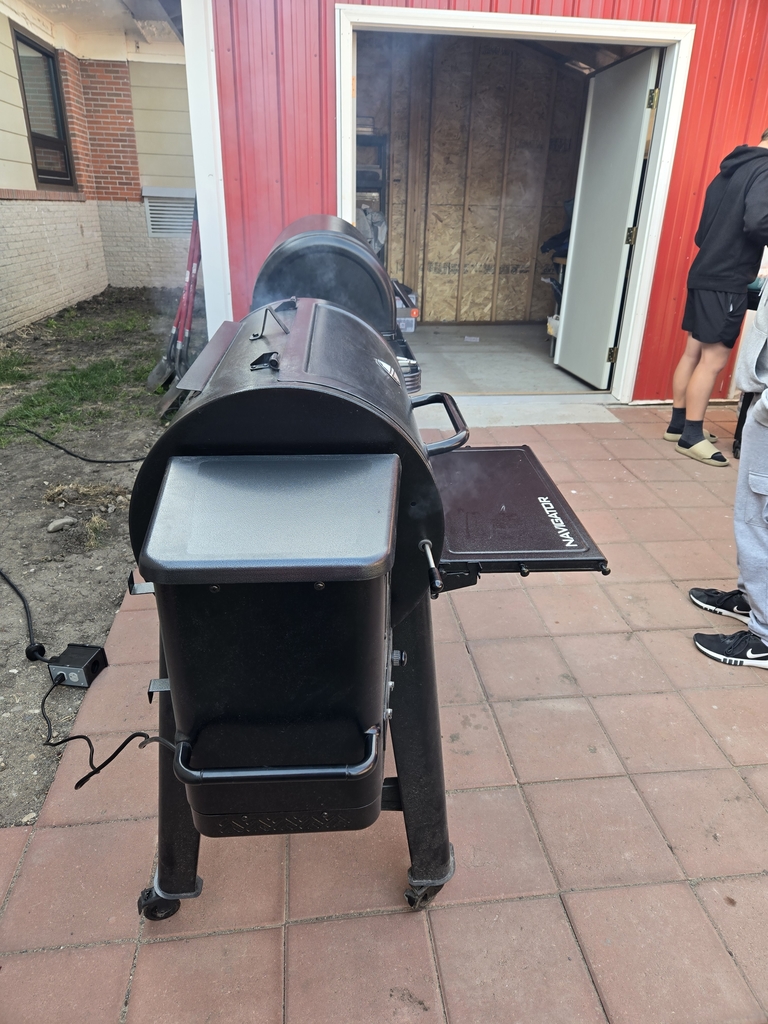 full smoke Traegers running. Homemade Fajitas on the menu today