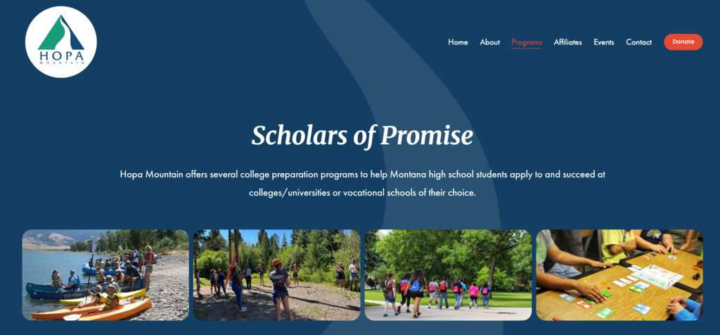 Hopa Mountain Scholars of Promise Program