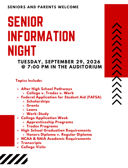 Senior Information Night Flyer