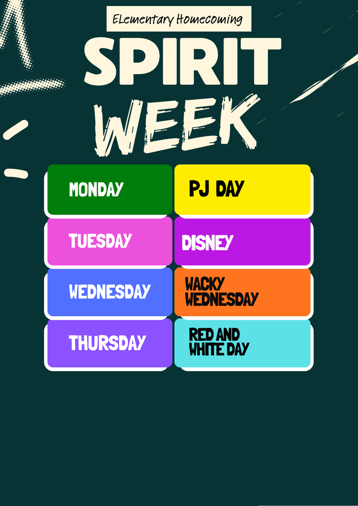 Dress up days for Elementary students!