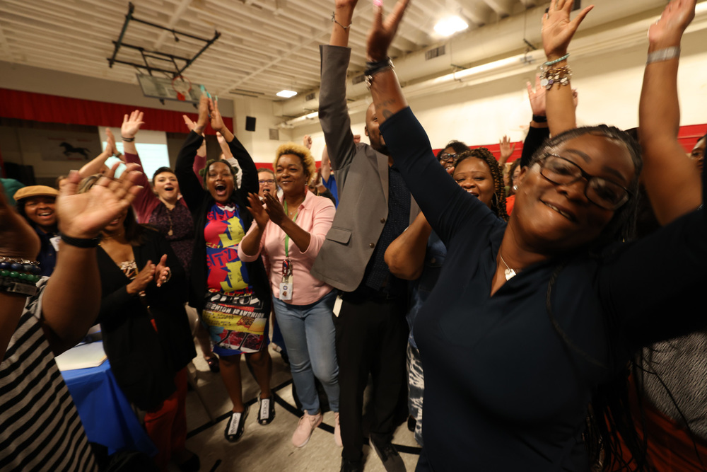 Today’s Summer Leadership Academy attendees opened the day with Dr. Scarlett’s version of "rock, paper, scissors."