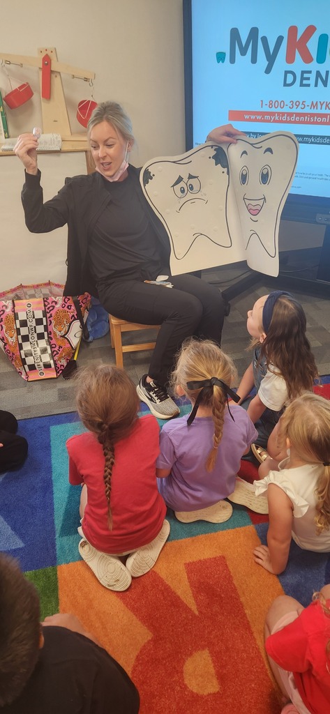 Dr. Hammond visited students to discuss dental hygiene and teeth