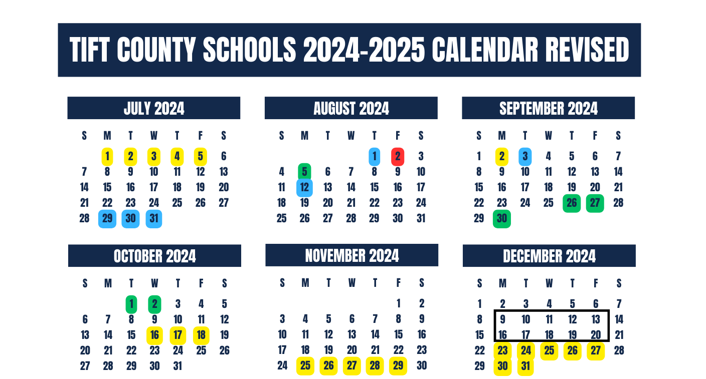 Board of Education Approves Revised Calendar for 2024-2025 School Year | Tift County Schools lexington-4-printable-academic-calendars-lexington-school-district-4