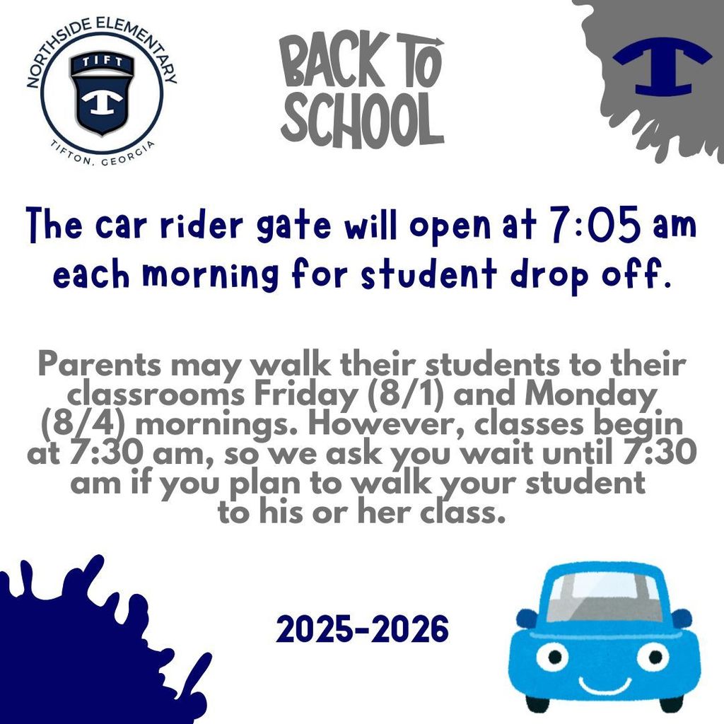 Back to school car riders