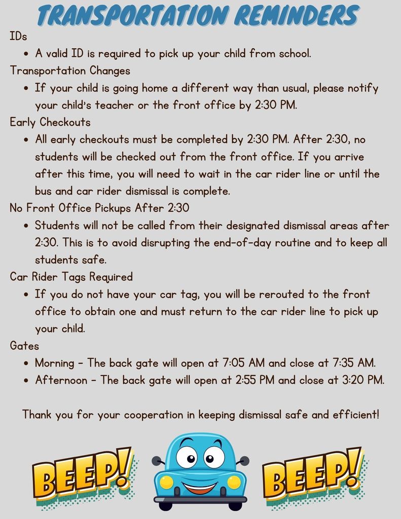 transportation reminders
