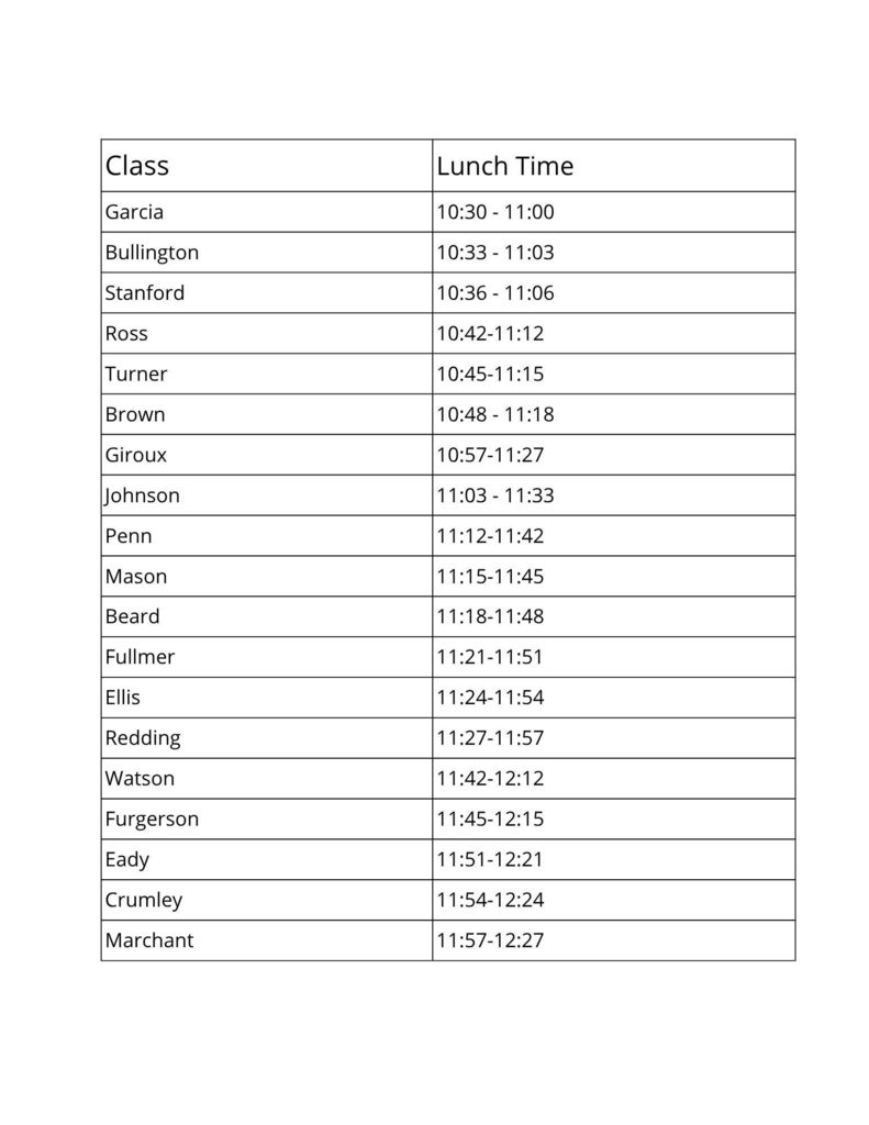 lunch times flyer