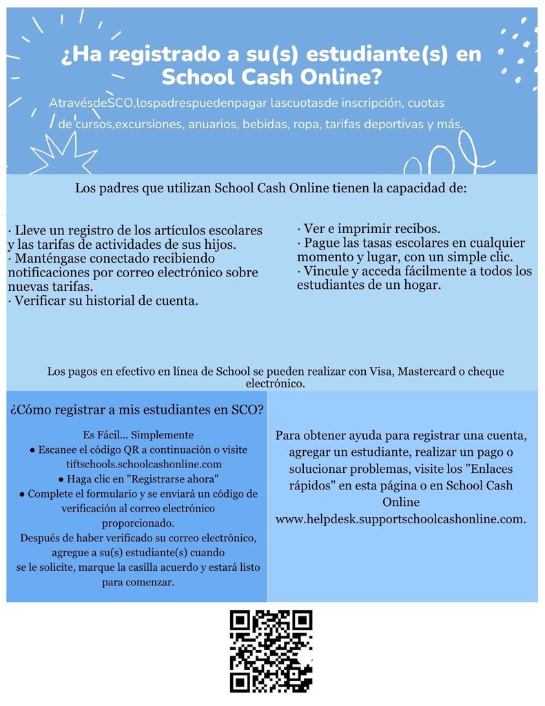 School Cash Online Spanish