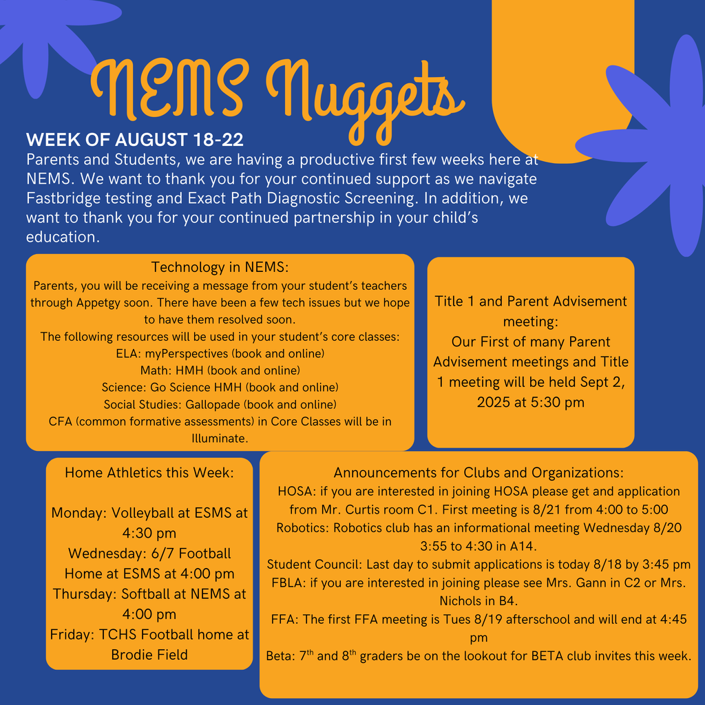 NEMS NUGGETS AUGUST 18