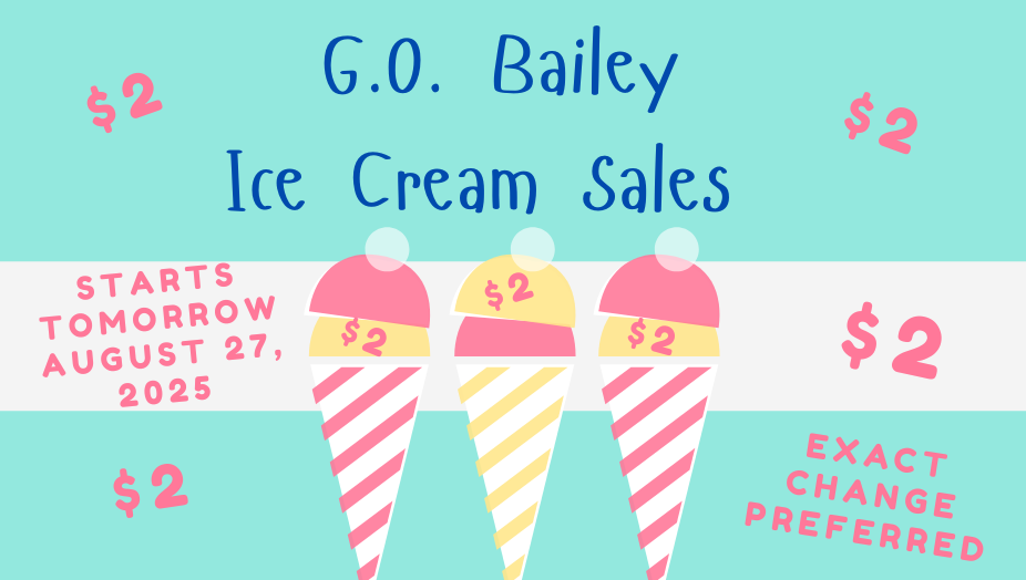 Ice Cream Sales start tomorrow!