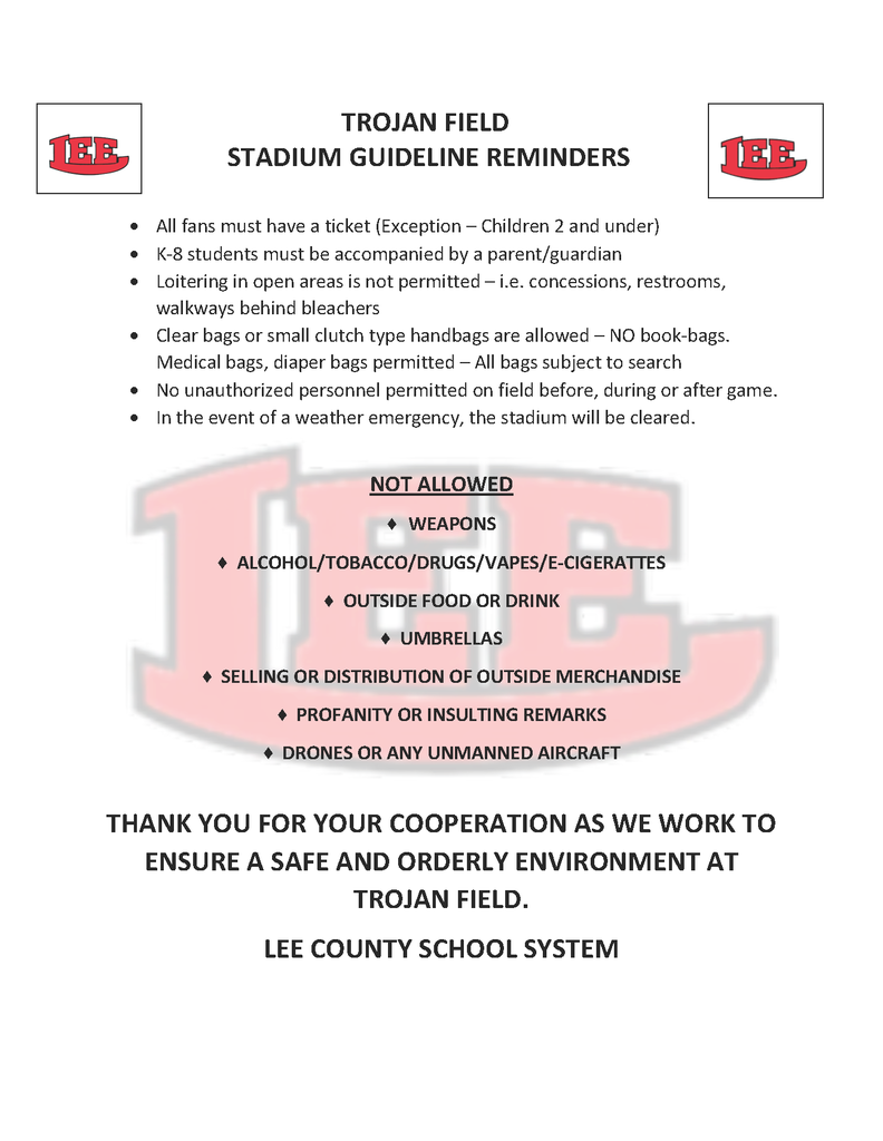 Trojan Field Reminders