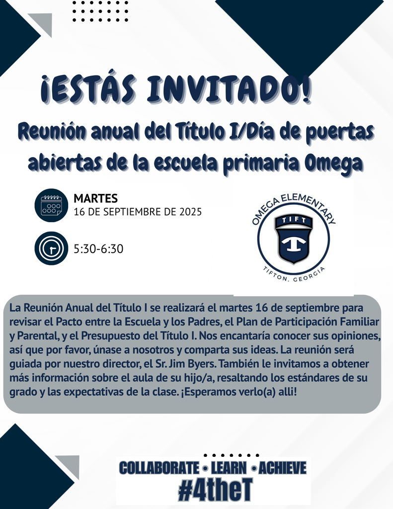 Title 1/Open House Flyer Spanish