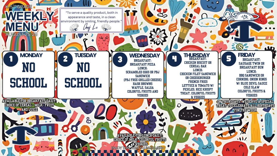 Elementary Menu
