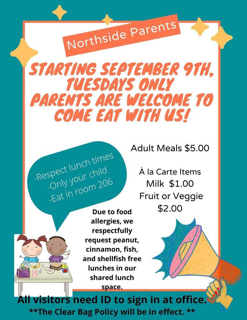 Parent lunch with students flyer