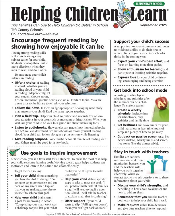 Helping Children Learn Newsletter p. 1