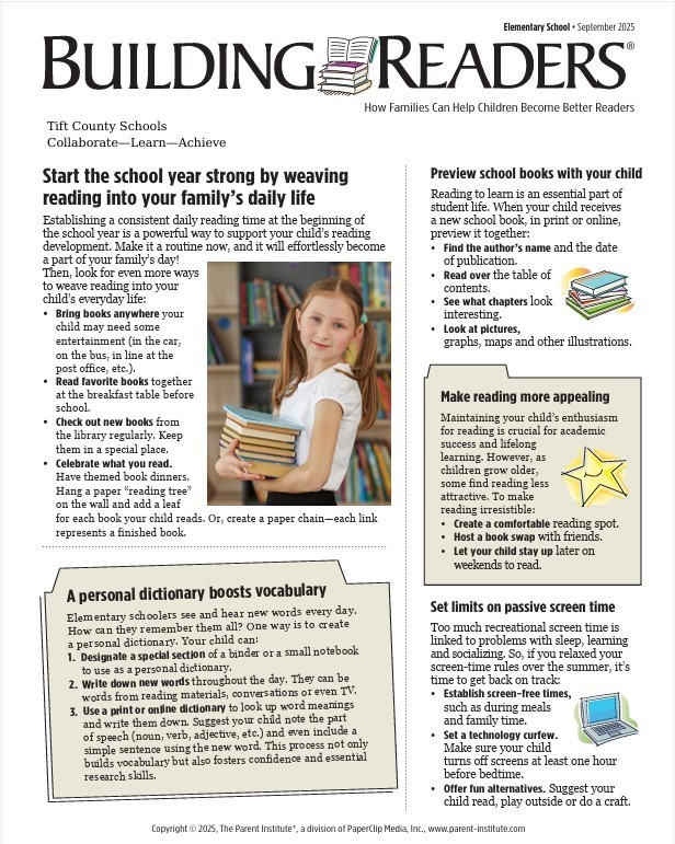 Building Readers Newsletter p. 1