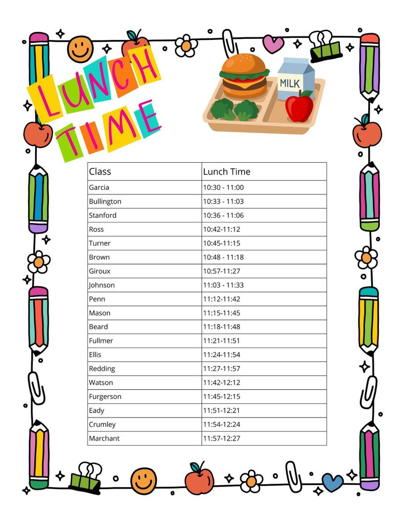 lunch times flyer