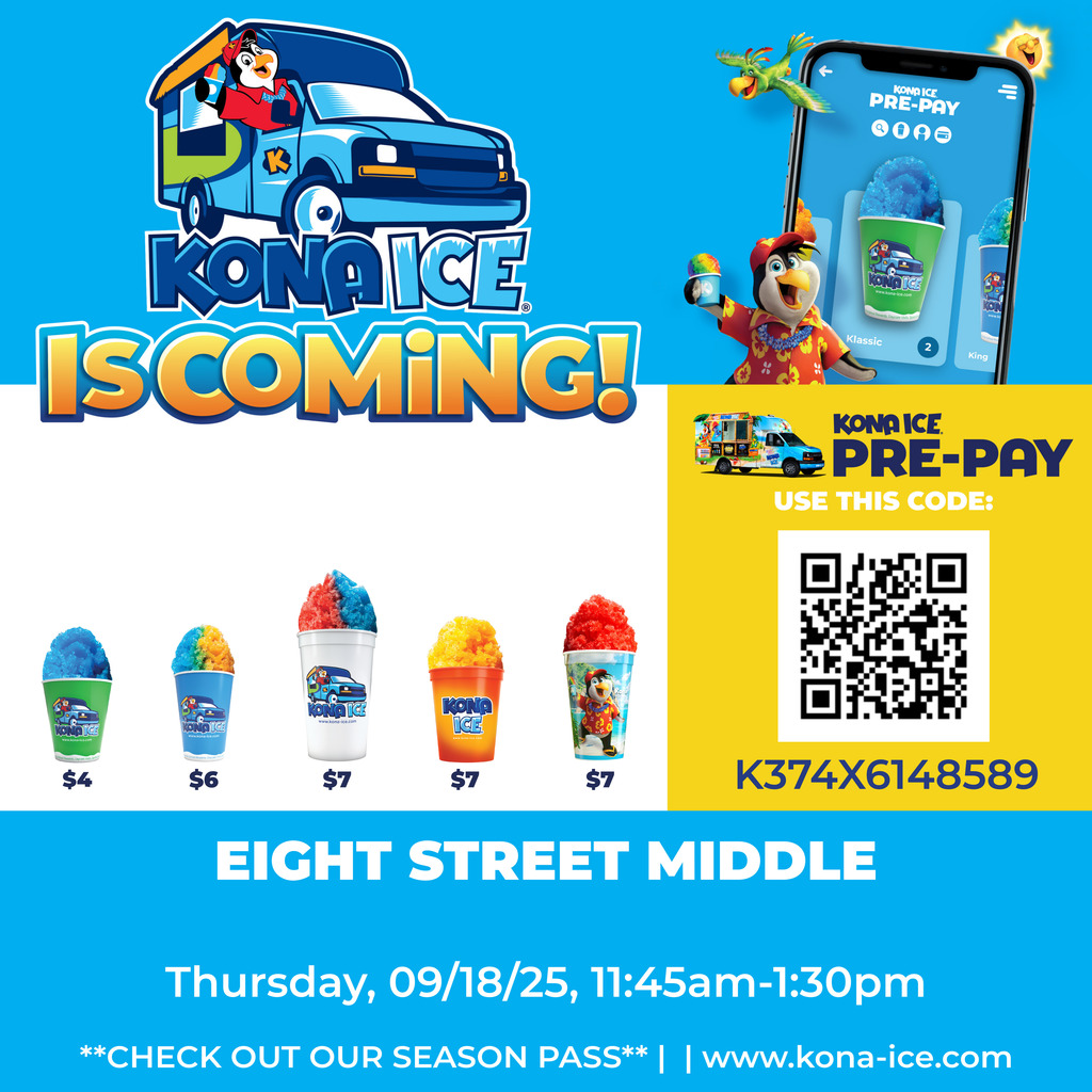 KONA Ice Tomorrow 9/18/2025 at ESMS
