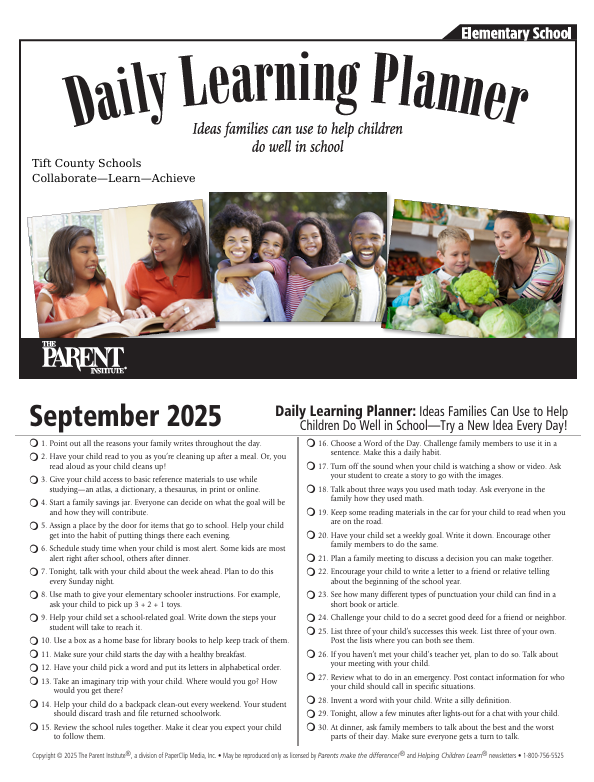 Daily Learning Planner