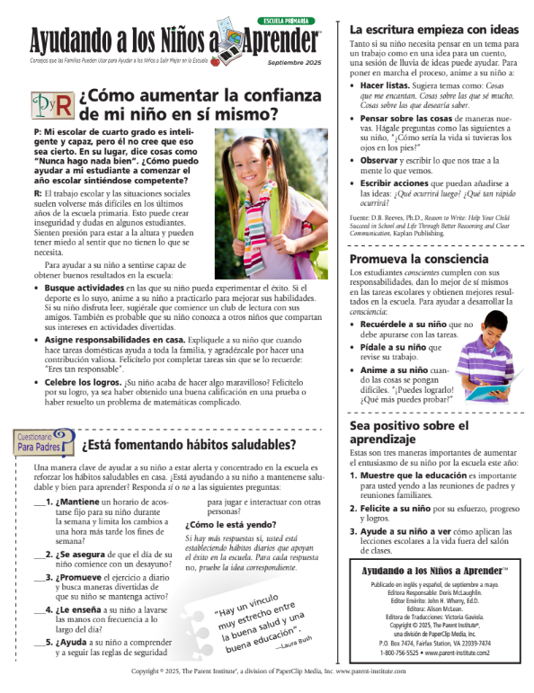 September Parent Resource Newsletters