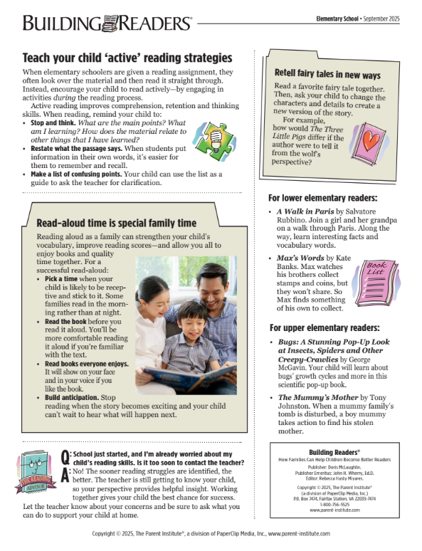September Parent Resource Newsletters