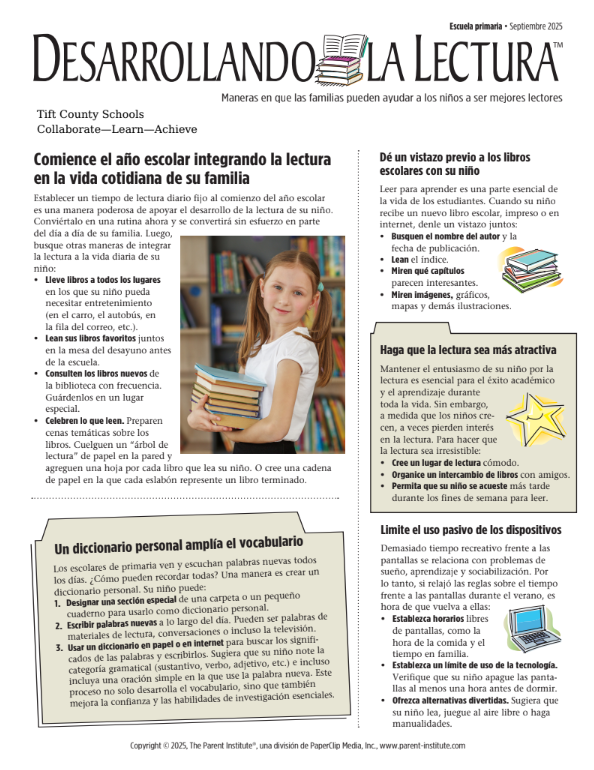 September Parent Resource Newsletters