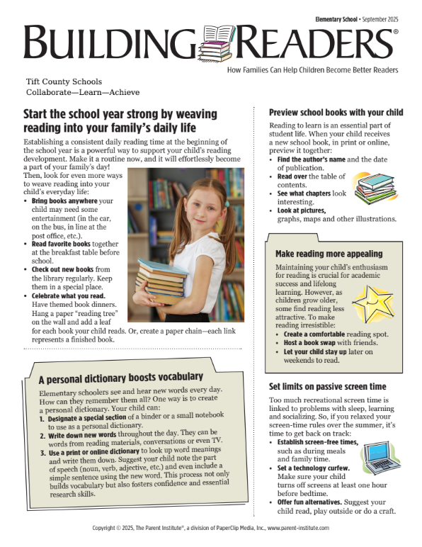 September Parent Resource Newsletters