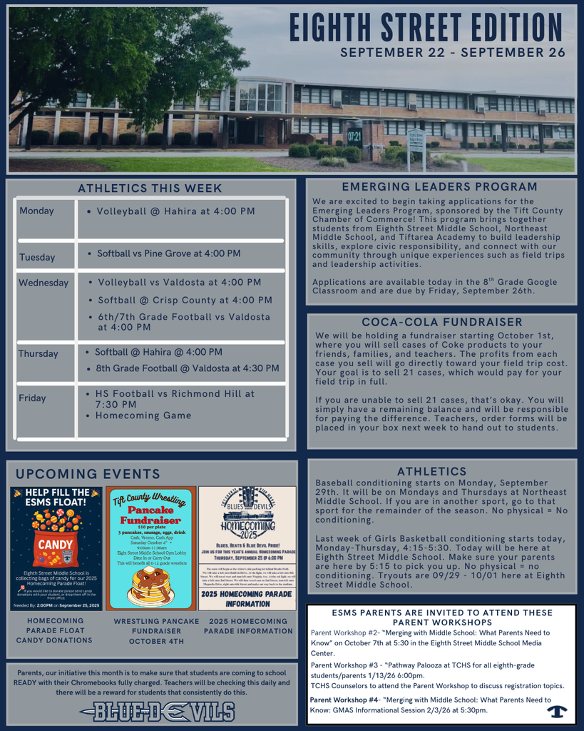 ESMS Eighth Edition Sept. 22- Sept. 26