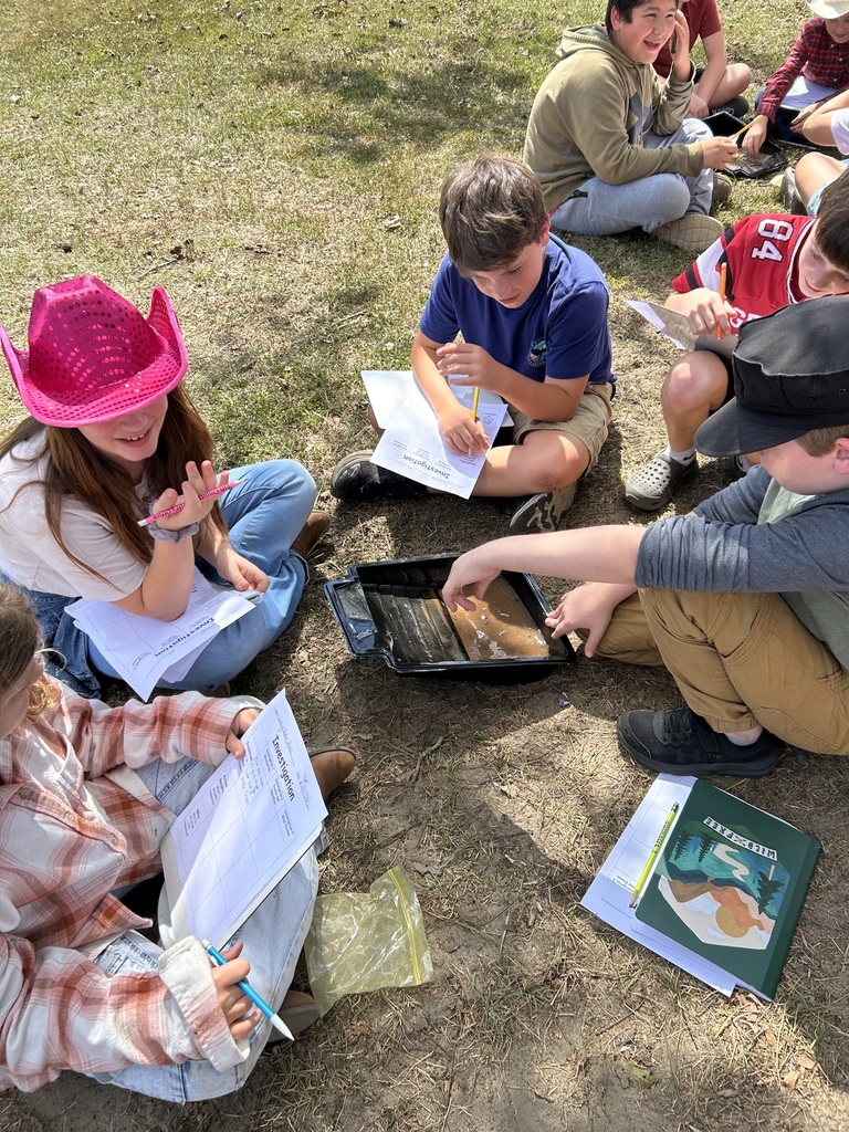 Students investigating deposition and erosion.