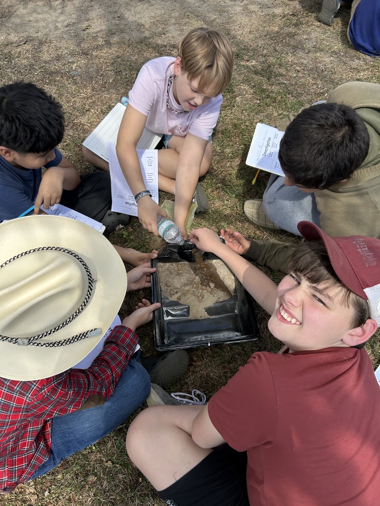 Students investigating deposition and erosion.