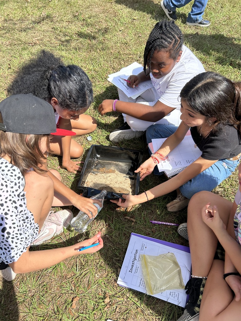 Students investigating deposition and erosion.