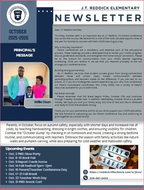 JTR October Newsletter page 1